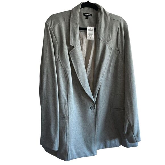 Torrid Grey Blazer Suit Jacket Sport Coat NWT - Picture 1 of 10